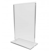 T Shape Clear Acrylic Poster Paper Holder Acrylic Sign Holder