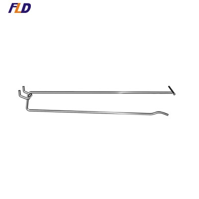 Supermarket Rack Electroplating Chrome Hanging Pegboard Metal Display Hook